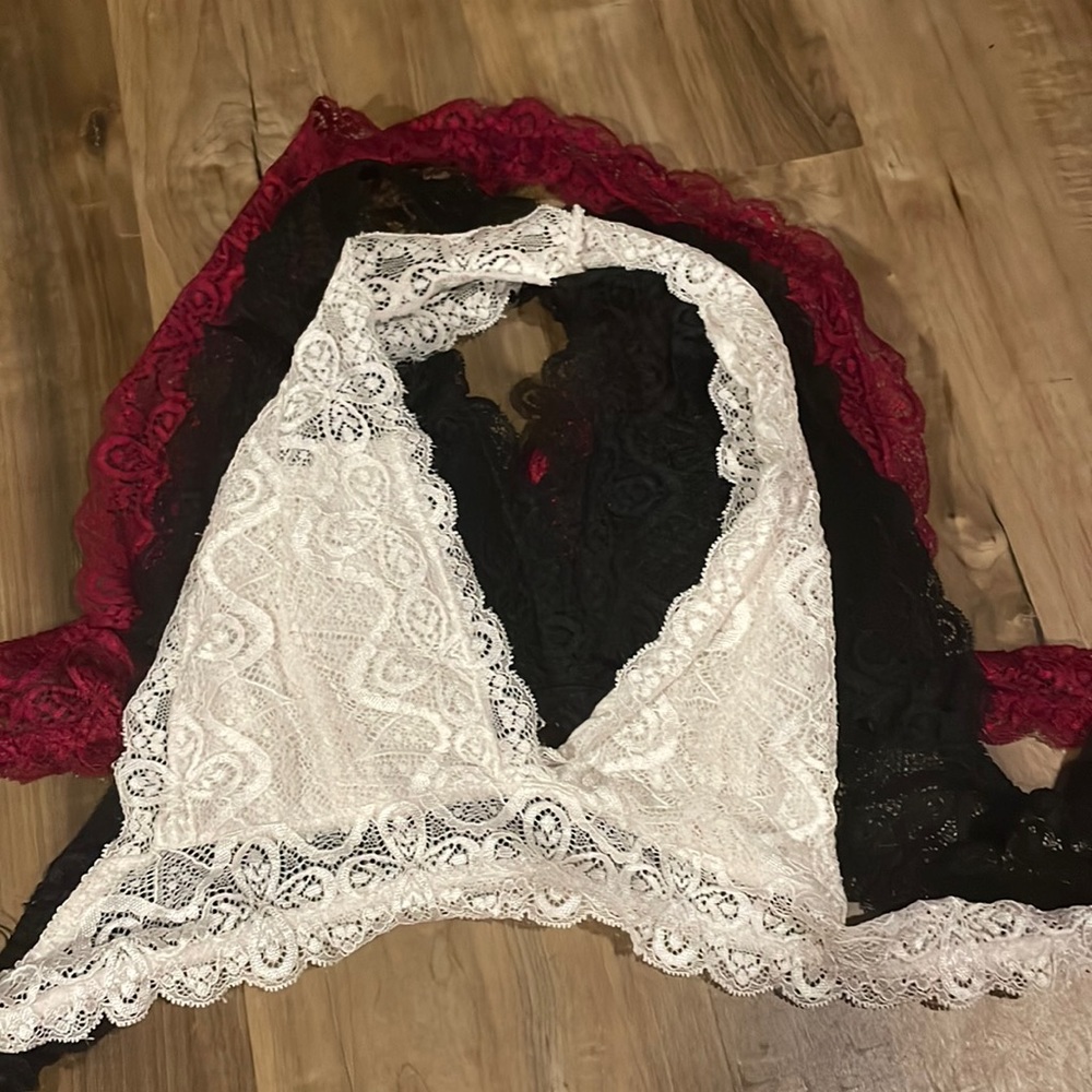 3 Laced Over The Neck Push Up Bras (1 for $3)